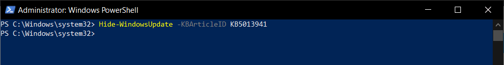 Ngăn chặn cập nhật Windows 10 với PowerShell module Anhienwindowsupdatepatch 4