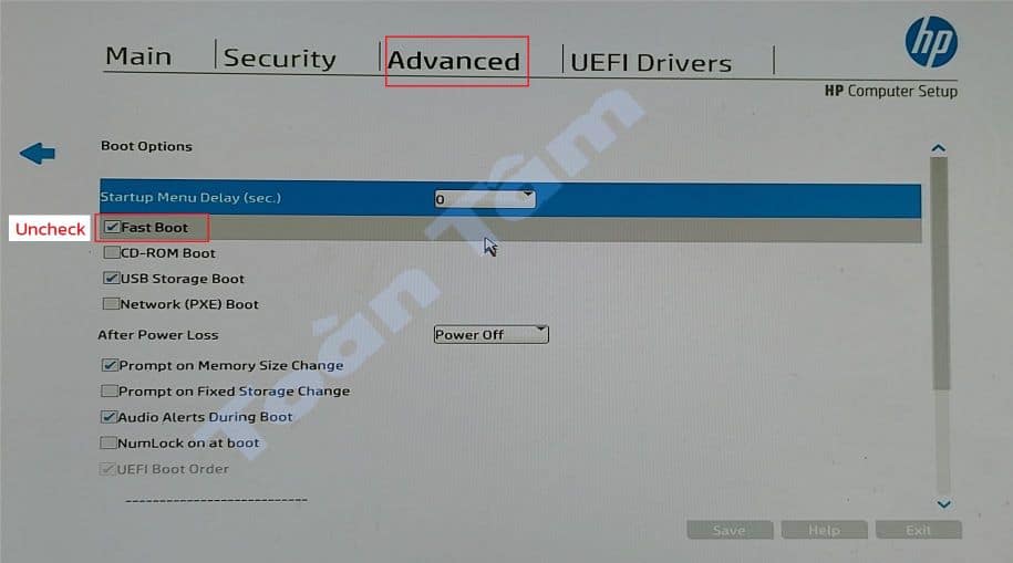 Mở lại phím chức năng F8 vào chế độ khởi động nâng cao trên Windows 10/11 TT FastBootHP 1