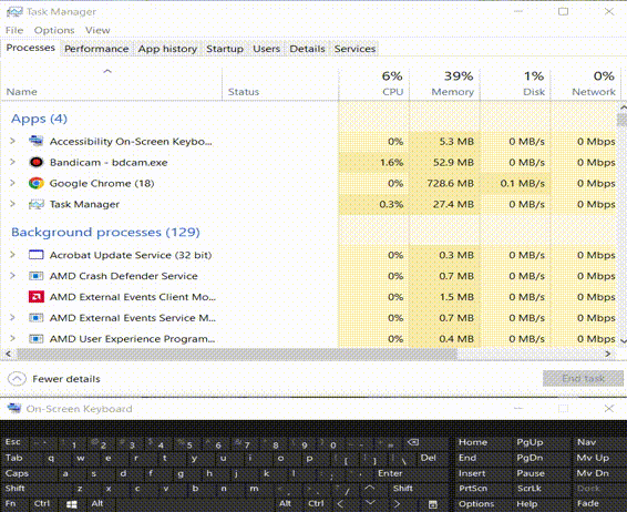 Tạm dừng tính năng tự refresh của Task Manager Pause566x600