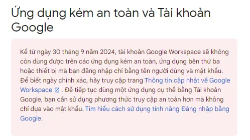 Cài Gmail trên Outlook khi Google không còn tính năng Cho phép ứng dụng kém an toàn